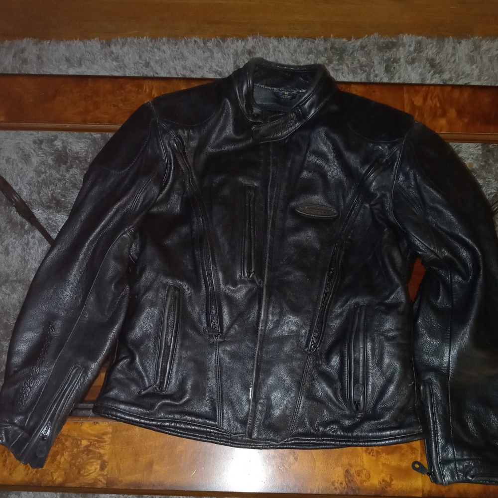 Black Leather Medium Harley Jacket